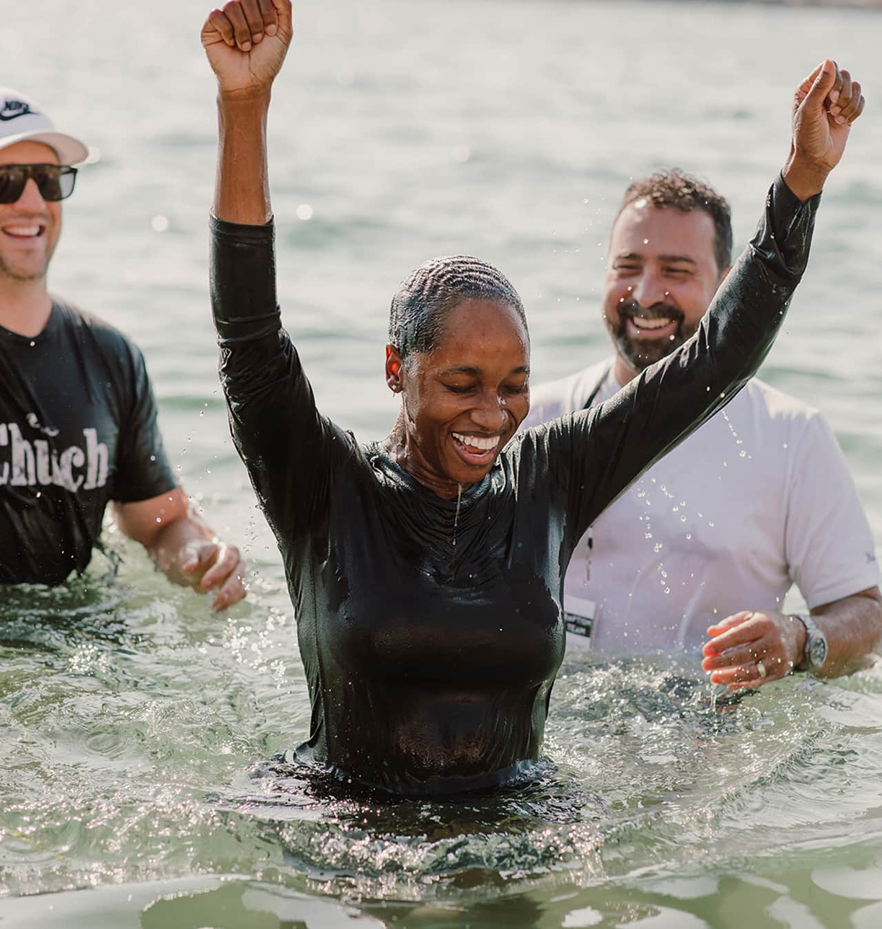 Woman after baptism