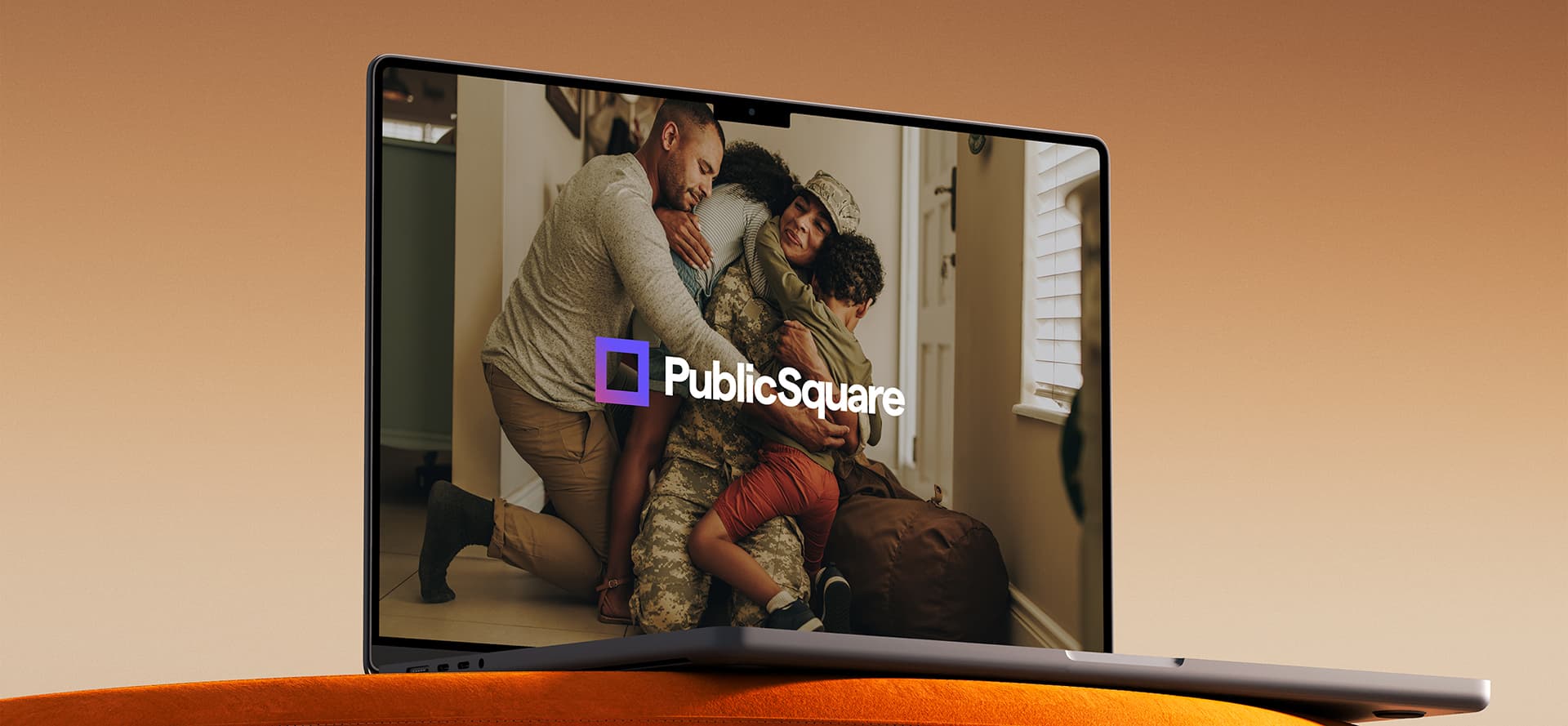 Public Square website on laptop